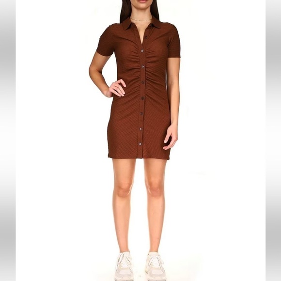 NWT Sanctuary Brown Round Up Dress in size M - Picture 5 of 11